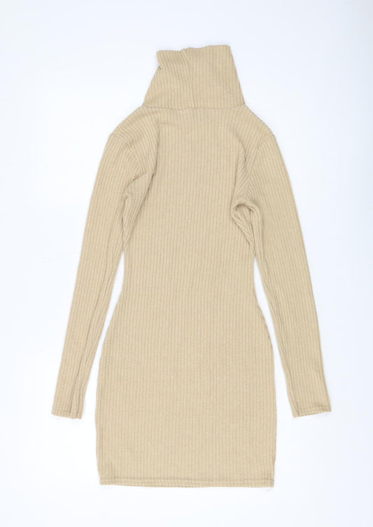 Select Women's Beige Bodycon Dress Size 10