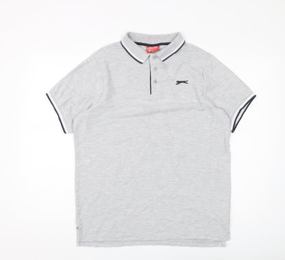 Slazenger Men's Grey Polo - M, Comfortable and Stylish