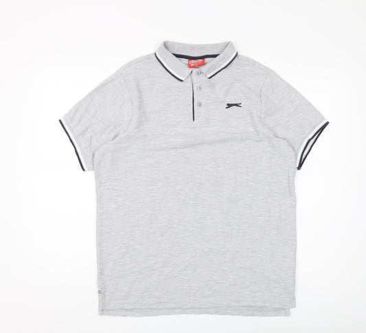 Slazenger Men's Grey Polo - M, Comfortable and Stylish