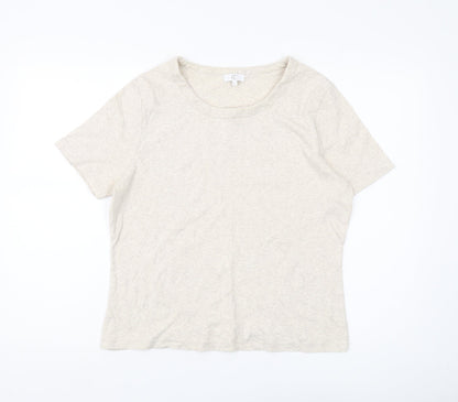 Womens UK Size L CC Beige Basic T-Shirt