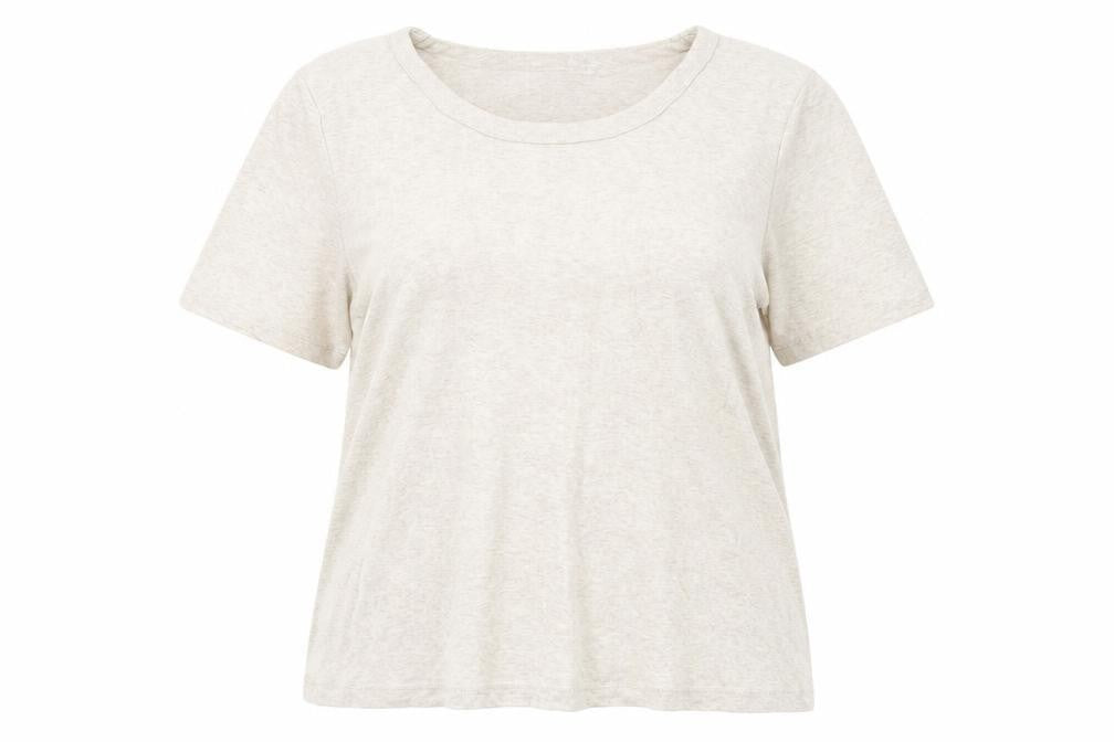 Womens UK Size L CC Beige Basic T-Shirt