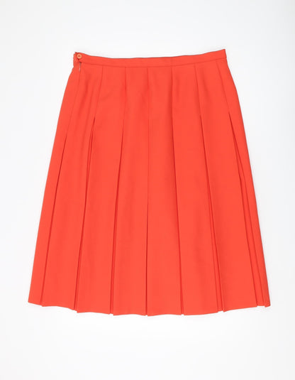 Eastex Women's Orange Pleated Skirt Size 20
