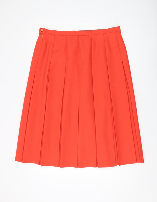 Eastex Women's Orange Pleated Skirt Size 20