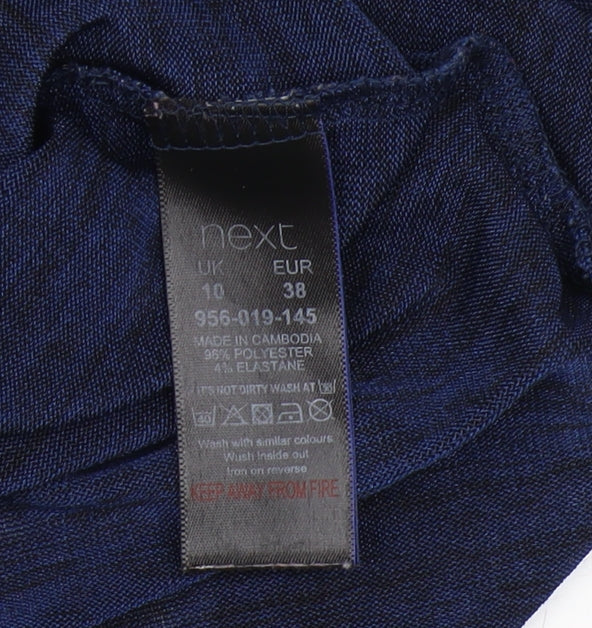 Womens UK Size 10 NEXT Blue Basic T-Shirt