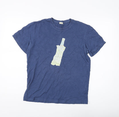 Paul Smith Men's Blue Graphic T-Shirt Small