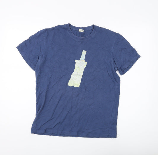 Paul Smith Men's Blue Graphic T-Shirt Small