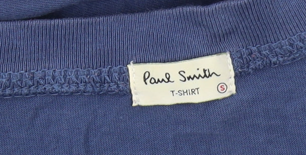 Paul Smith Men's Blue Graphic T-Shirt Small