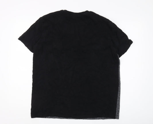 McKenzie Men's Black Colourblock T-Shirt XL