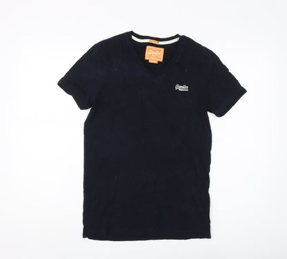 Superdry Men's Black Vintage Logo V-Neck T-Shirt S