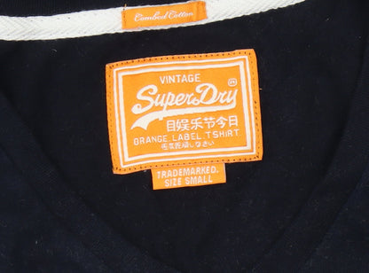Superdry Men's Black Vintage Logo V-Neck T-Shirt S