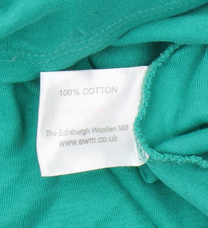 ISLE Women's Green Basic T-Shirt L Regular Fit