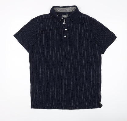 Peter Werth Men's Blue Polo Shirt, Size L, Casual Elegance