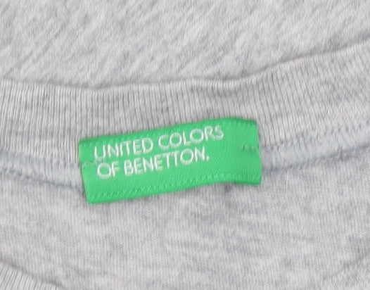 United Colors of Benetton Boys Grey Graphic Long Sleeve T-Shirt 3XL