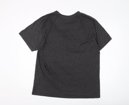 Threadbare Men's Black 2XL Cotton Crew Neck T-Shirt