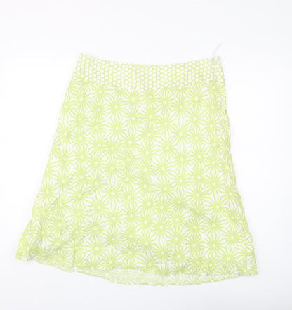 Platinum Women's Green Floral Skirt Size 16
