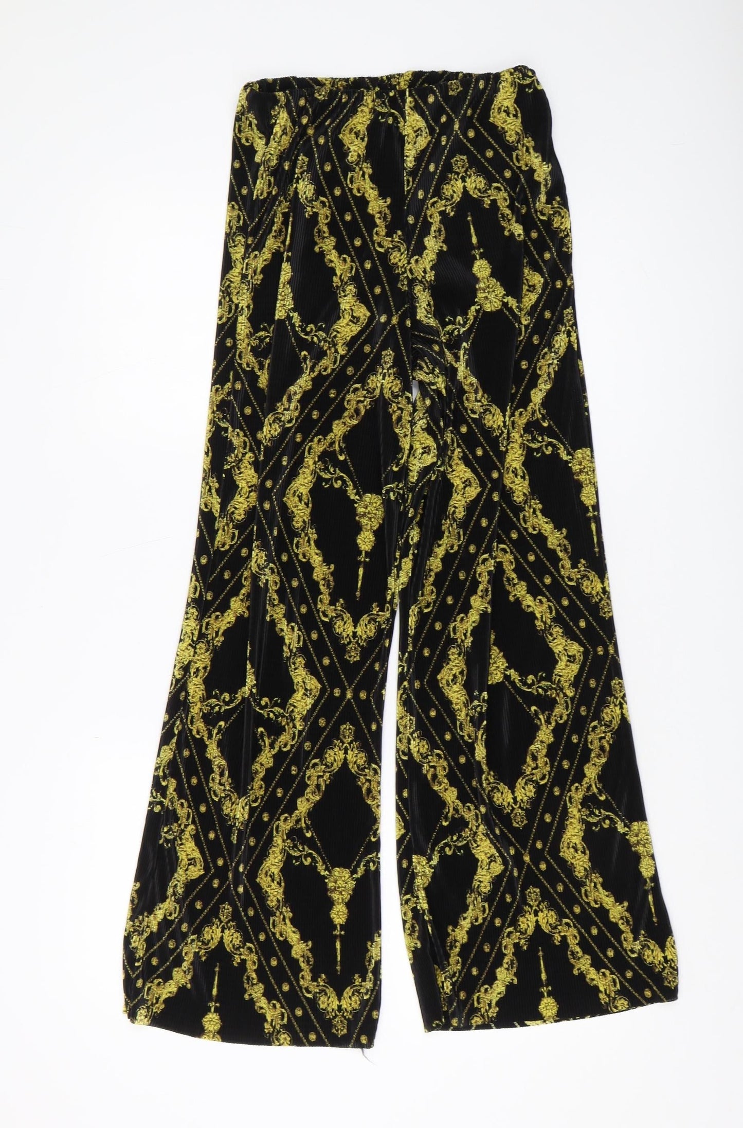 River Island Women's Black Wide-Leg Trousers Size 8