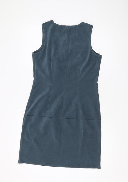 Next Women's Blue Sheath Dress UK 10 - Sleeveless, Casual