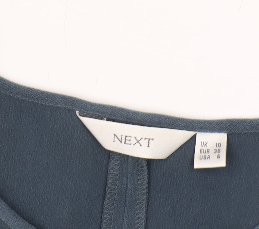 Next Women's Blue Sheath Dress UK 10 - Sleeveless, Casual