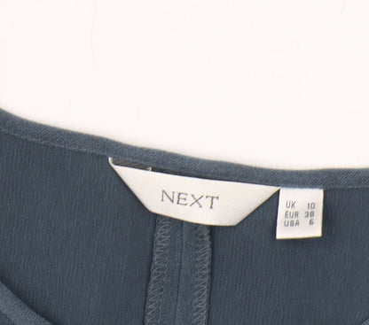 Next Women's Blue Sheath Dress UK 10 - Sleeveless, Casual