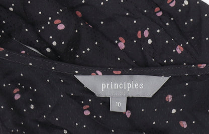 Womens UK Size 10 Principles Black Tunic Blouse