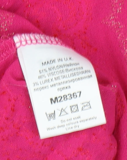 Womens UK Size UK 10 NEXT Pink Basic Blouse