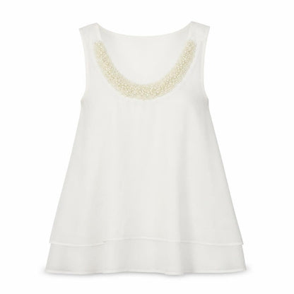 Womens UK Size 10 Red Herring Ivory Basic Tank