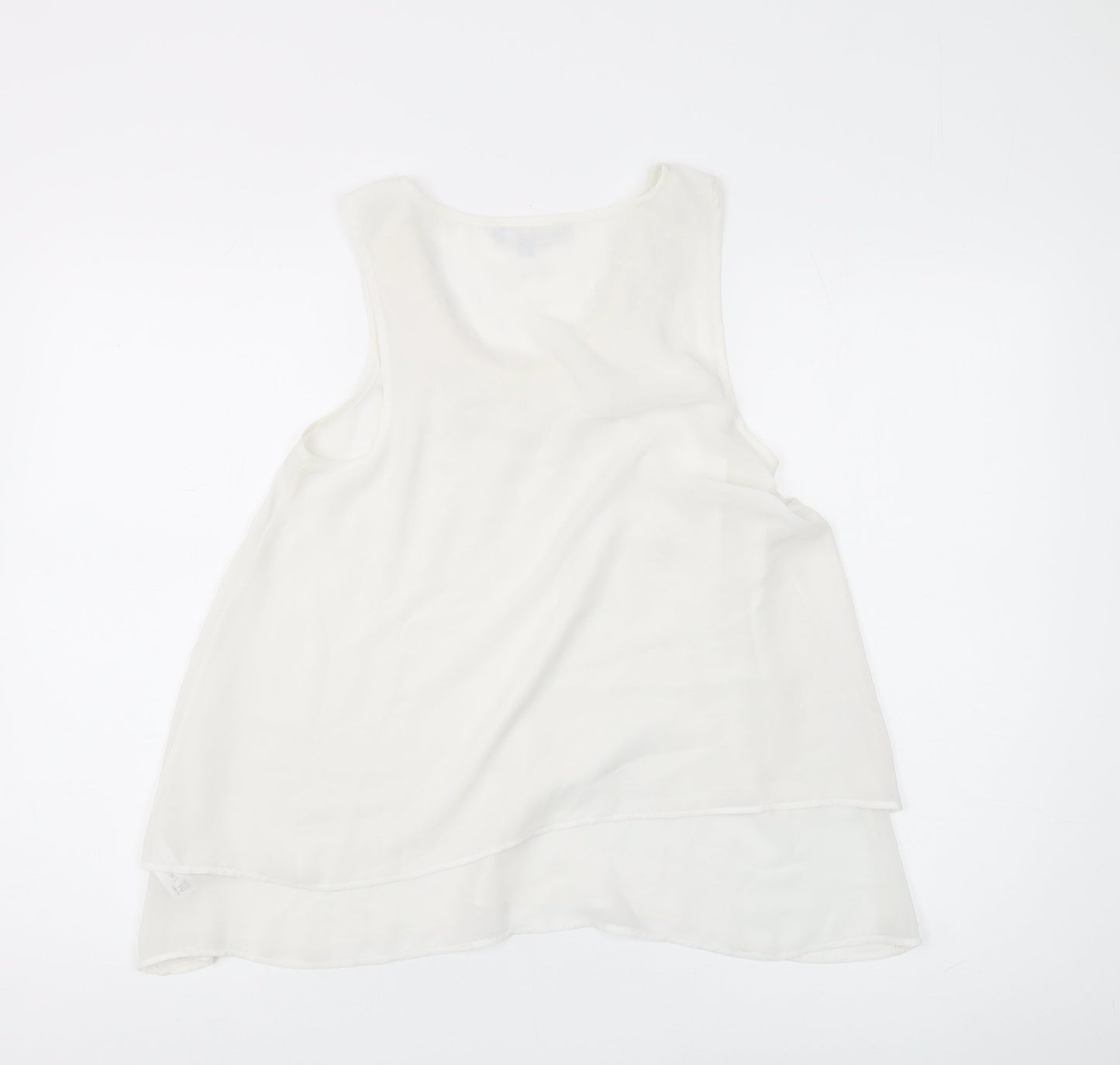 Womens UK Size 10 Red Herring Ivory Basic Tank