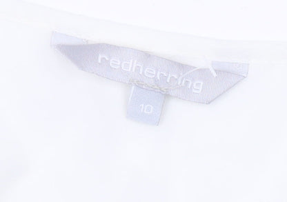 Womens UK Size 10 Red Herring Ivory Basic Tank