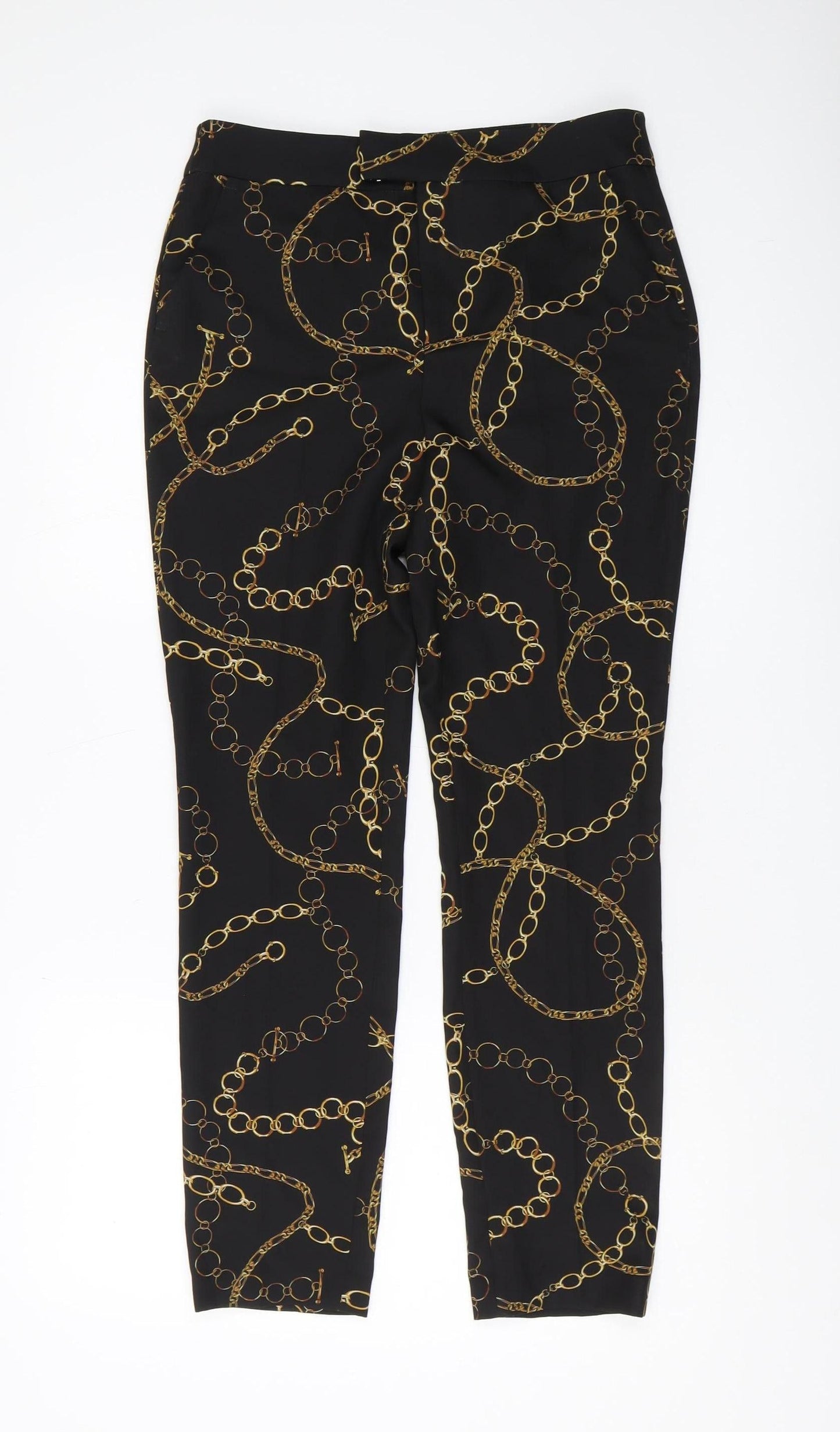 Womens UK Size XS Zara Slim Fit Skinny Black Trousers