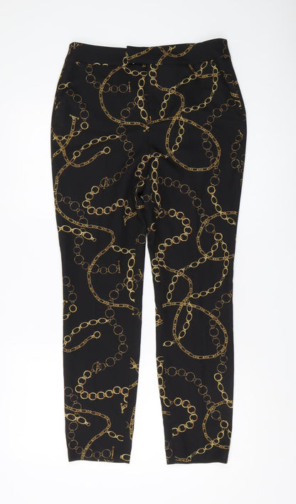 Womens UK Size XS Zara Slim Fit Skinny Black Trousers