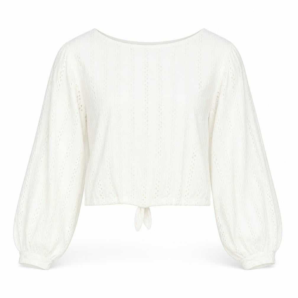 Womens UK Size M VILA White Cropped Blouse