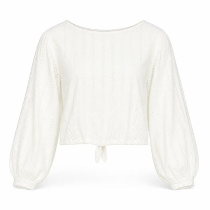 Womens UK Size M VILA White Cropped Blouse