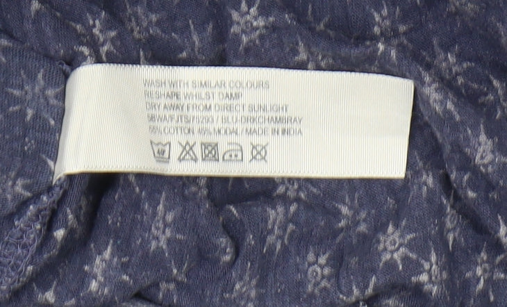 FatFace Women's Blue Floral T-Shirt Size 10