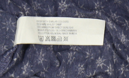 FatFace Women's Blue Floral T-Shirt Size 10