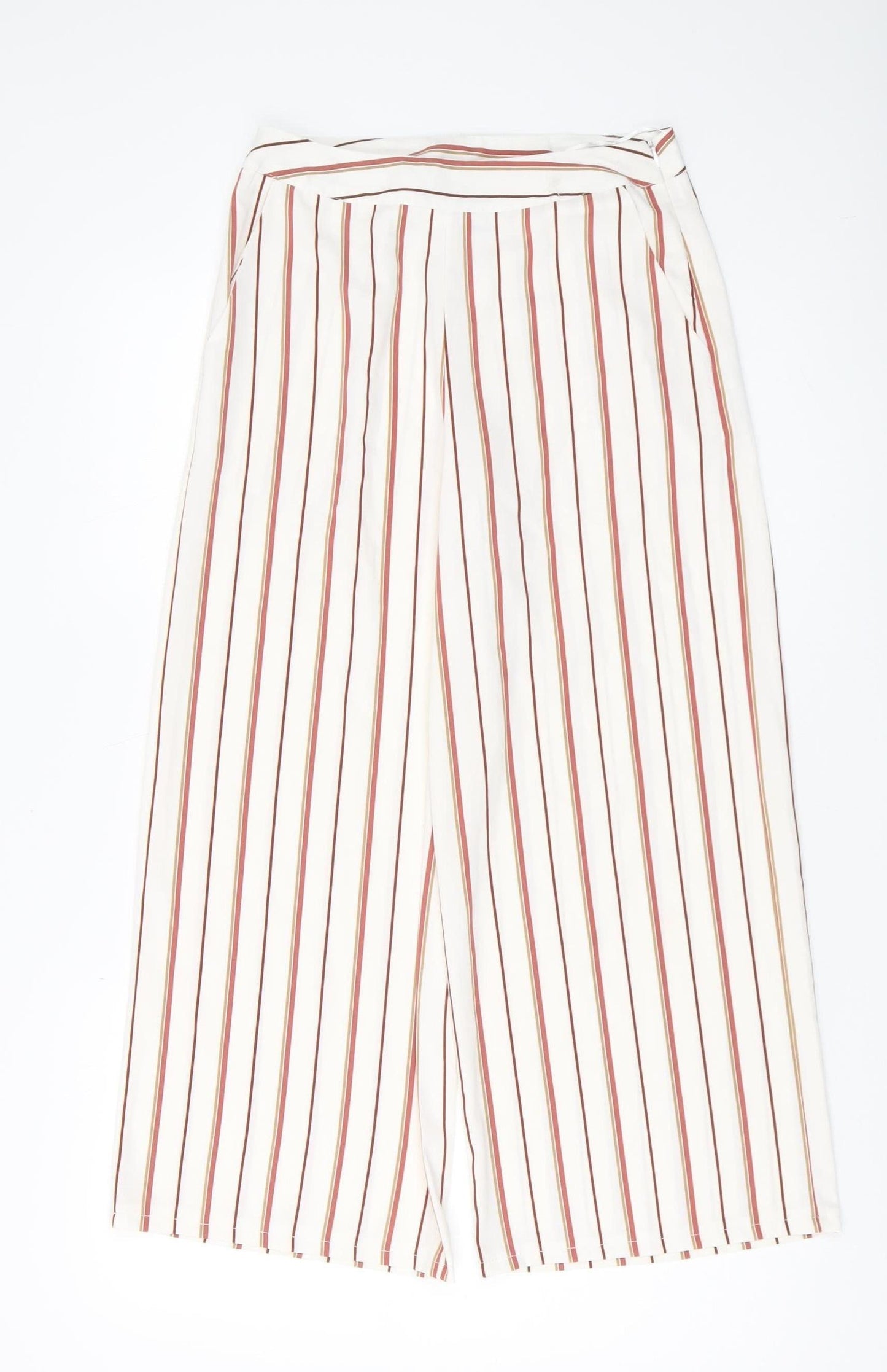 New Look Women's Multicoloured Striped Cropped Trousers