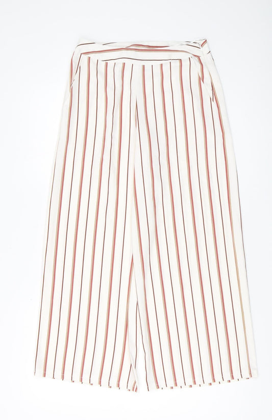 New Look Women's Multicoloured Striped Cropped Trousers