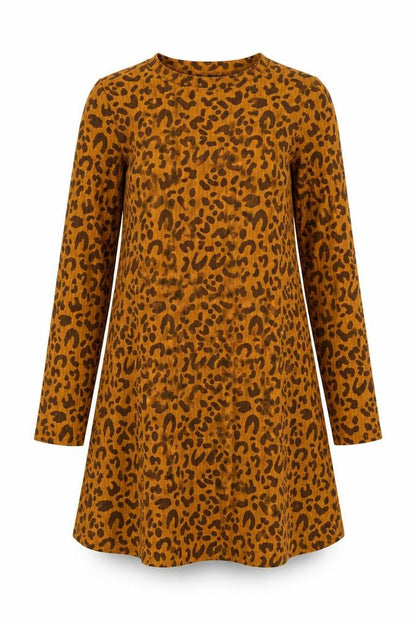 Marks and Spencer Women's Brown Leopard Print Dress, Size 8