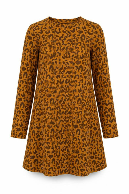 Marks and Spencer Women's Brown Leopard Print Dress, Size 8