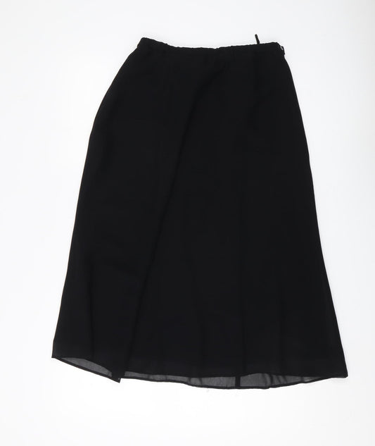 Marks and Spencer Women's Black A-Line Midi Skirt 16