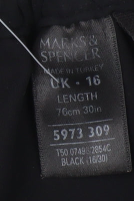 Marks and Spencer Women's Black A-Line Midi Skirt 16