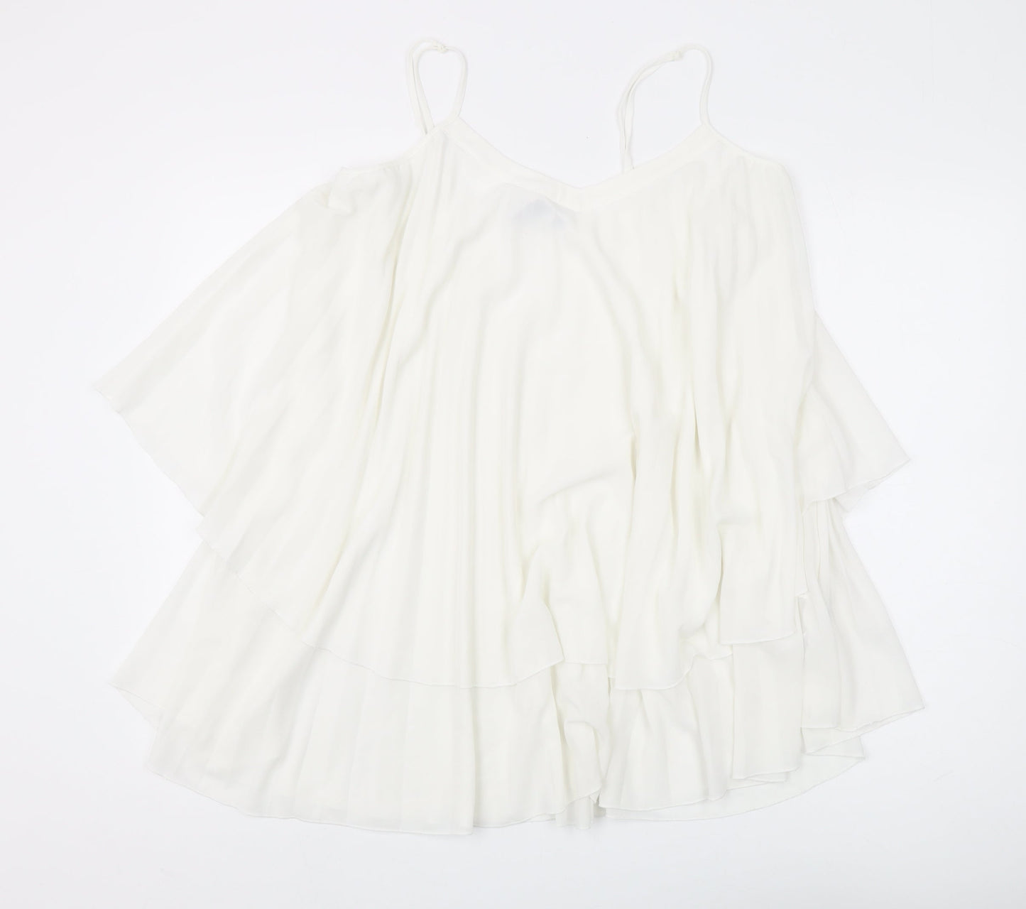 Womens UK Size 14 Zara White Camisole Blouse
