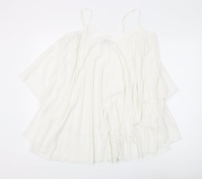 Womens UK Size 14 Zara White Camisole Blouse