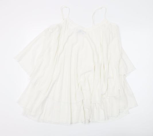 Womens UK Size 14 Zara White Camisole Blouse