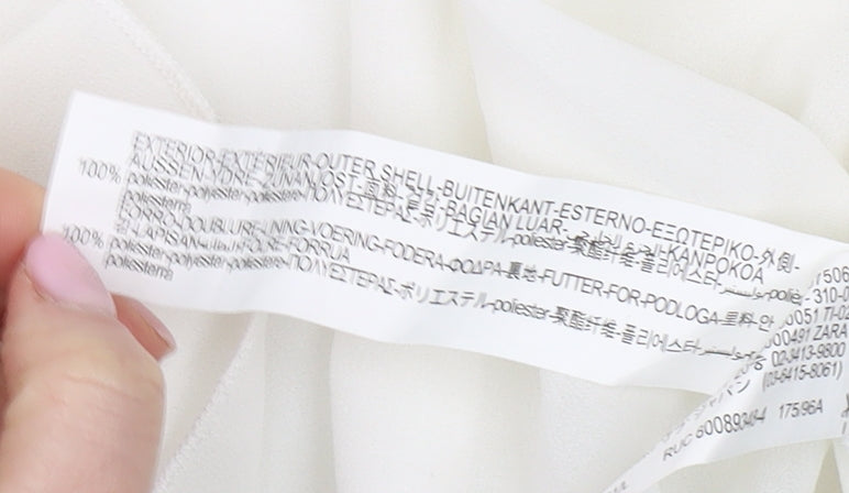 Womens UK Size 14 Zara White Camisole Blouse