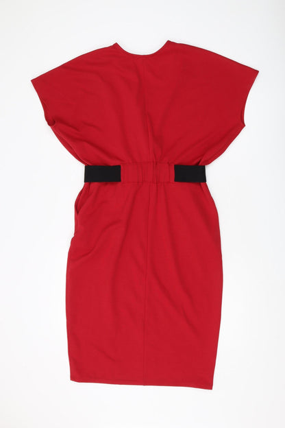 Next Women's Red Size 12 Sheath Dress