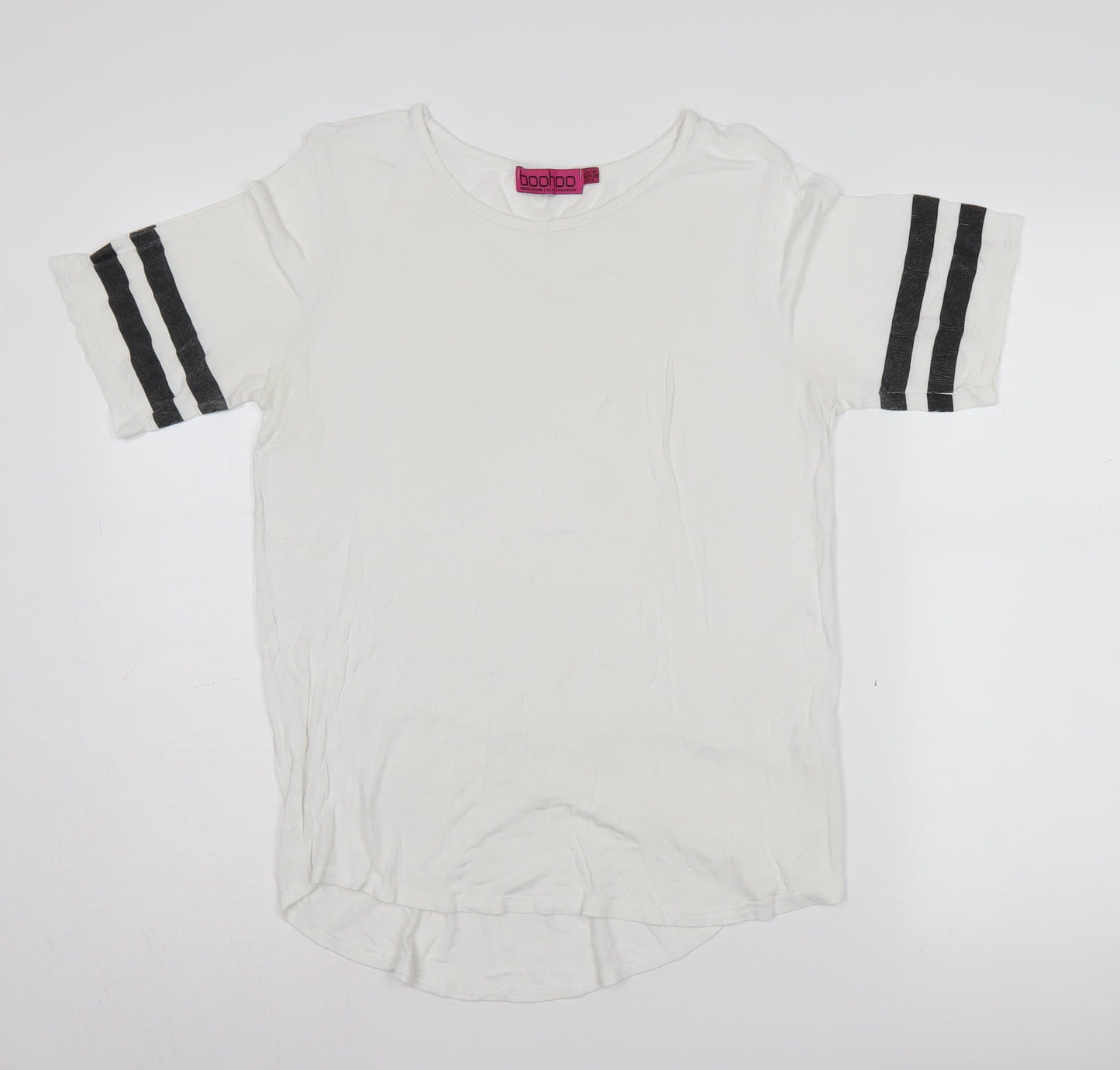 Boohoo Women's White Basic T-Shirt UK 10