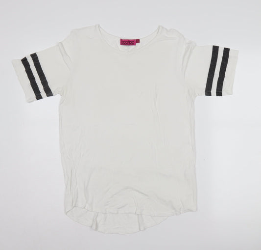 Boohoo Women's White Basic T-Shirt UK 10