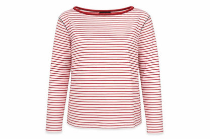 Bonmarché Women's Red Striped Long Sleeve T-Shirt