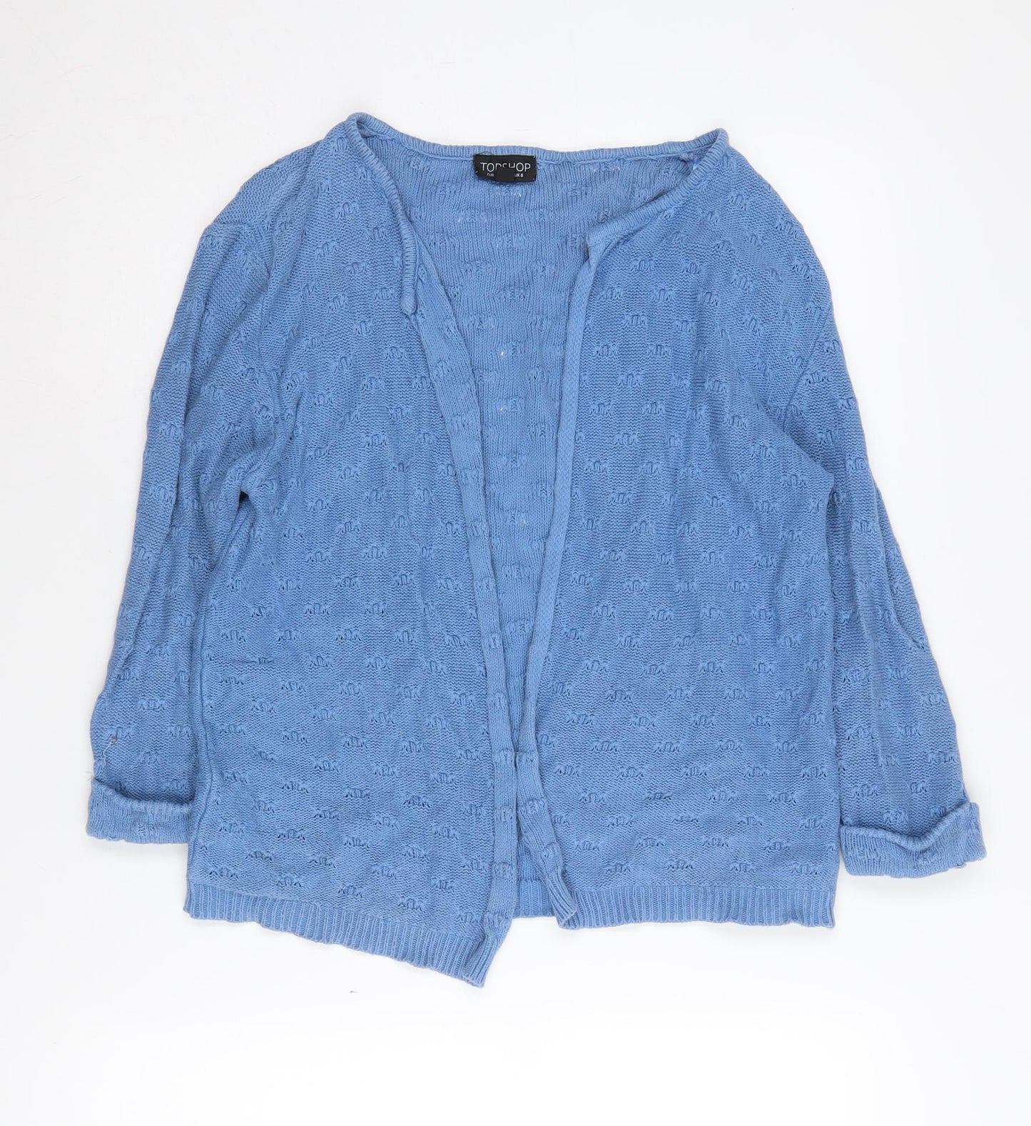 Womens UK Size 8 Topshop Blue Cardigan Jumper
