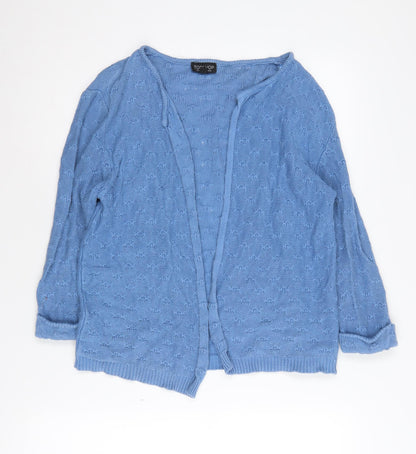 Womens UK Size 8 Topshop Blue Cardigan Jumper
